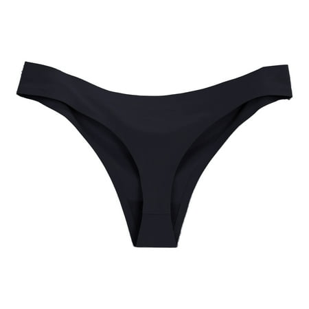 

No Show Underwear for Women Thong Traceless Low Waist Multi Color Breathable Lingerie for Women Black XL
