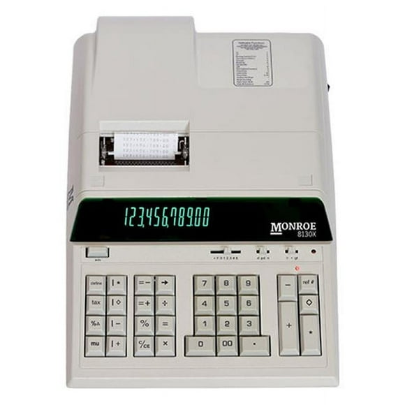 Monroe MNE8130X Entry Level Heavy Duty Calculator, Ivory