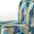 thumbnail image 4 of Designart "Modern Turquoise Ikat Melody" Chaise d'Appoint Abstraite Turquoise - Fauteuil Moderne pour Salon, 4 of 7