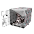 thumbnail image 5 of Geometric Dog Crate Cover, Contemporary Themed Illustration in Retro Style Modern Art, Easy to Use Pet Kennel Cover Small Dogs Puppies Kittens, 7 Sizes, Blue Pink and Charcoal Grey, by Ambesonne, 5 of 6