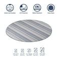 thumbnail image 5 of Beverly Outdoor Rug Round 6' 7'' Patio, Garden, Porch Blue and White, 5 of 6