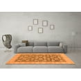 thumbnail image 3 of Ahgly Company Indoor Rectangle Oriental Orange Modern Area Rugs, 7' x 10', 3 of 4