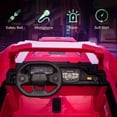 thumbnail image 4 of 24V 2-Seater Kids Ride On Car Electric Off-Road UTV Side by Side with 2WD Powered Wheel Electric Vehicle with Remote Control, Bluetooth, LED Light Gift for Boys and Girls 3-8 Aged-Pink, 4 of 7