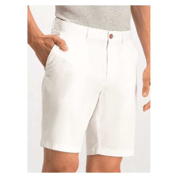 MICHAEL KORS Men’s Poplin 9” White Shorts,White, 31