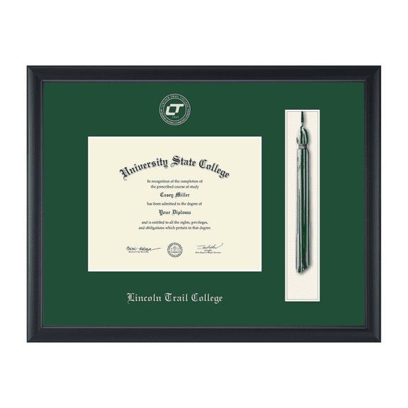 Framerly - Lincoln Trail Tassel Diploma Frame In Black Moulding