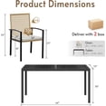 thumbnail image 2 of LAZZO 7-Piece Outdoor Dining Set, Patio Wicker Furniture with Aluminum Table and Cushions, Beige, 2 of 9