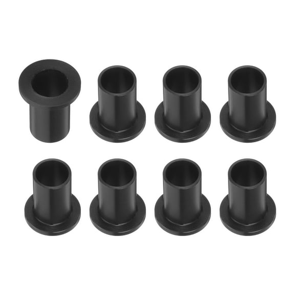 8 Packs Flanged Sleeve Bearings Plastic Bushings 10.1mm Bore x 12mm OD x 20.5mm Length Black POM Bushings