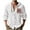 White, variant on Lovskoo Mens Printed Long Sleeve Linen Blend Hooded Shirt Button Closure Front Pockets Casual Oversized Top