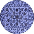 thumbnail image 1 of Ahgly Company Indoor Round Oriental Blue Industrial Area Rugs, 5' Round, 1 of 4