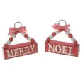 thumbnail image 1 of Hanging Beaded Sign (Merry/Noel) (Red) - Set of 12, 1 of 4