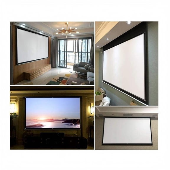 Portable 16:9 HD Projector Screen for Home , Indoor and Outdoor Movie Nights, Foldable Cinema Screen for Backyard Gatherings and Christmas Parties
