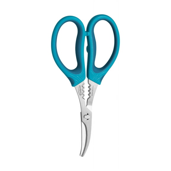 Trudeau Seafood Shears, 7.5 inch, Tropical Blue