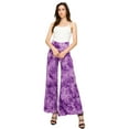 thumbnail image 5 of Made by Johnny Women's Chic Tie Dye Palazzo Pants M PURPLE, 5 of 6
