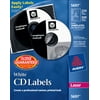 Avery 5697 CD/DVD Labels, Laser, 250/PK, White