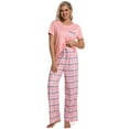 thumbnail image 6 of DAKIMOE Womens Pajama Sets 2 Piece Sets for Women Summer Sets Short Sleeve Pajamas Lounge Set Casual Sleepwear Loungewear PJS, S-XXL, 6 of 9