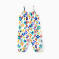 thumbnail image 4 of PatPat Baby Girl Clothes Sleeveless Rompers One Piece All Over Colorful Floral Print Jumpsuit Pants, 3-6 Months, 4 of 5
