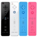 Bonadget 4 Pack Wii Remote Controller, Wii Games Wireless Controller for Nintendo Wii/WIi U Sport Console, Wii Controller Built in 3-Axis 2 in 1 Motion Plus with Silicone Case & Wrist Strap