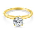 thumbnail image 2 of Gem Stone King 14K Yellow Gold E-F Lab Grown Diamond Solitaire Engagement 4-Prong Ring for Women | 0.74 Cttw | Round 6MM | Gemstone Birthstone (Size 7), 2 of 4