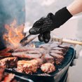 thumbnail image 4 of 1 par de guantes para barbacoa, guantes para asar resistentes al calor de 1472 °F, guantes de silicona antideslizantes para horno, guantes largos de cocina para barbacoa, cocinar, hornear, cortar Fokelyi XWJ-A0097-3, 4 of 9
