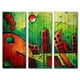 All My Walls MAD00388 Evergreen Métal Wall Art&44; Vert&44; Rouge&44; Orange & Jaune - Moyen – image 1 sur 1