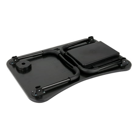 Mind Reader - Foldable Bed Tray with Storage Drawer - Black