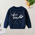 thumbnail image 2 of Kogui Sweaters for Boys Girls Sweaters Knit Sweater Long Sleeve Crew Neck Kids Pullover Sweater for Girl Size 7-8 Years (Navy,7-8 Years), 2 of 9