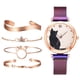 thumbnail image 4 of Elegante reloj de 34 mm para mujer con , conjunto de , banda de Púrpura Hugo brazalete de reloj de acero inoxidable, 4 of 10