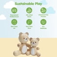 thumbnail image 3 of PlanToys® Little Bear Wooden Baby Rattle & Grasping Toy | Montessori Sensory Development for Coordination, Focus & Auditory Learning | Eco-Friendly Infant Educational Toy, 3 of 9