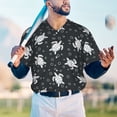thumbnail image 5 of Rateoe Turtle Pattern Men’s Baseball Short Sleeve Polo Shirt, Midweight Men's Shirt Golf Shirt Polo Shirts Quick Dry Short-Large, 5 of 7