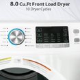 thumbnail image 2 of SMAD 33" Gas Clothes Dryer, 8 Cu ft Front Load Laundry Dryer Machine, Anti-Wrinkle, Reversible Door, 2 of 7