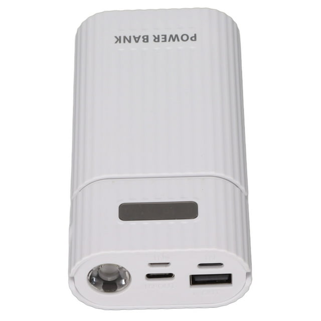 2x 21700 DIY Power Bank, DIY 21700 Battery Charger Fashion For Cellphone Black,White