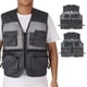 thumbnail image 3 of Chaleco militar Chaleco de pesca de malla multibolsillo transpirable duradero para actividades al aire libreXL Gris oscuro, 3 of 14