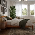 thumbnail image 3 of Aria Full Solid Wood Modern Low Profile Platform Bed in Light Toffee, 3 of 14