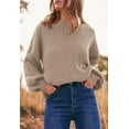 thumbnail image 3 of PRETTYGARDEN Women's Oversized Sweaters Sleeve Crew Neck Jumper Tops Chunky Knit Pullover Sweater, 3 of 6