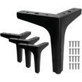 thumbnail image 1 of 4 patas para muebles de 7 pulgadas, patas de sofá para muebles de estilo moderno, patas triangulares de metal negro mate para mesa, armario, sofá, 1 of 5