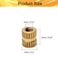 thumbnail image 2 of HUGFEGWE M3x6mm Female Thread Knurled Nuts,Hx5mm OD Brass Threaded Insert Embedment Nuts Hydraulic Welded Joint Injection Molding Assortment Kit for 3D Printing Injection Molding 30PCS CJB91-24990, 2 of 8