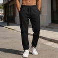 thumbnail image 2 of XINPING Summer Pants for Men 33x29 Athletic Fit Cargo Casual Pants Elastic Waist -Resistant Flat-Front Chino Pant, 2 of 7