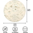 thumbnail image 4 of Vintage Flower Beige Round Placemats Washable Placemats Non-Slip Heat-Resistant Table Place Mats for Dining Kitchen Holiday Party Table 15.4"-6PCS Home Decor, 4 of 7