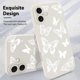 thumbnail image 3 of Funda de teléfono MZELQ para iPhone 16 de silicona con forma de mariposa, color blanco, 3 of 6