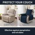 thumbnail image 6 of Y YUNHSOM Waterproof Stretch Recliner Chair Covers, Stable Washable Slipcovers Chair Protectors for Home, Kitchen, Office (Dark Blue,23IN), 6 of 8