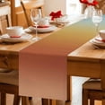 thumbnail image 5 of Orange Yellow Green Ombre Table Runner 72 Inches, Modern Art Aesthetics Abstract Bed Runner Dresser Scarves Tabletop for Indoor Outdoor Parties/Ceremony/Banquet, 18" x 72", 5 of 9