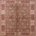 thumbnail image 1 of Ahgly Company Indoor Square Mid-Century Modern Chestnut Red Oriental Area Rugs, 8' Square, 1 of 6