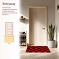 thumbnail image 3 of ODIKA 4'x6' Machine Washable Non-Slip Area Rug, Bold Checkered Design Ruby & Onyx High Traffic Rug with Pad, Black, 379294, 3 of 8
