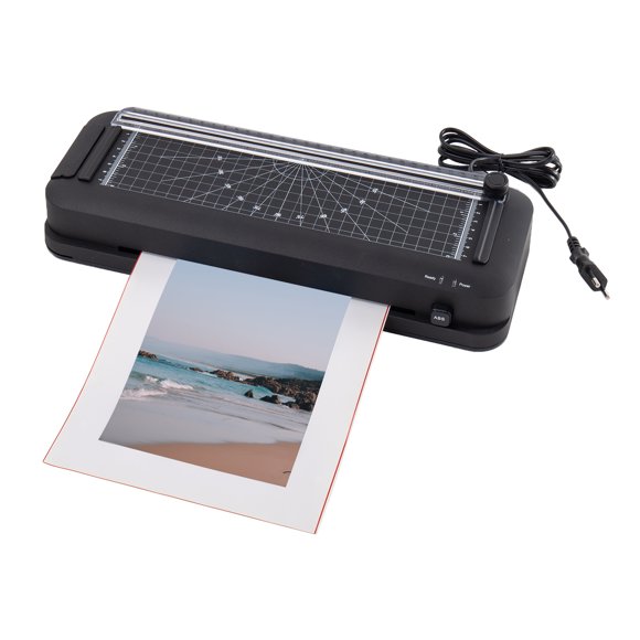Abody Thermal Laminator Desktop A4 Laminator Machine with Laminating Punching Paper Cutting Function Automatic Laminator Paper Trimmer for Home School Office 300mm/min