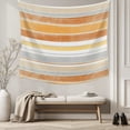 thumbnail image 5 of Orange Nordic Style Stripes Small Tapestry for Bedroom Wall Hanging Tapestry, Orange Grey Texture Ceiling Backdrop Tapestries Poster Blanket Wall Decor for Teens Room Living Room Dorm 23" x 28", 5 of 8