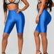 thumbnail image 2 of Pantalones cortos Prolriy para mujer, para entrenamiento, gimnasio, cintura alta, para ciclismo, yoga, leggings deportivos de moda, elásticos, informales, color azul, talla L, 2 of 8