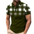 thumbnail image 3 of BiZtdJrK Men's Big and Tall Polos Shirts Fashion Plaid Printed Golf Shirts Casual Short Sleeve Button Lapel Tennis Tops 2025 Summer Fashion Plaid Blouse Black XL Ofertas en Walmart, 3 of 6