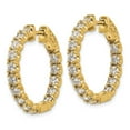 thumbnail image 4 of Auriga Fine Jewelry 14K Yellow Gold 2.79ct Lab Grown Diamond Hoop Earrings for Women (L- 15mm, W- 15mm), 4 of 6