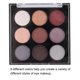 thumbnail image 5 of Sombra TEAYASON 9 Colores Impermeable Mate Brillo Sombra De Ojos Maquillaje Cosméticos Herramienta, 5 of 7