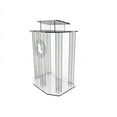 thumbnail image 2 of FixtureDisplays® Podium, Clear Ghost Acrylic wrap- around style Pulpit, Lectern With Pray Hand décor 1803-4 - Easy Assembly Required, 2 of 3
